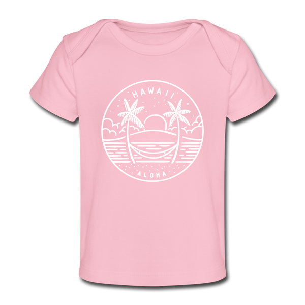 Hawaii Baby T-Shirt - Organic State Design Hawaii Infant T-Shirt - light pink