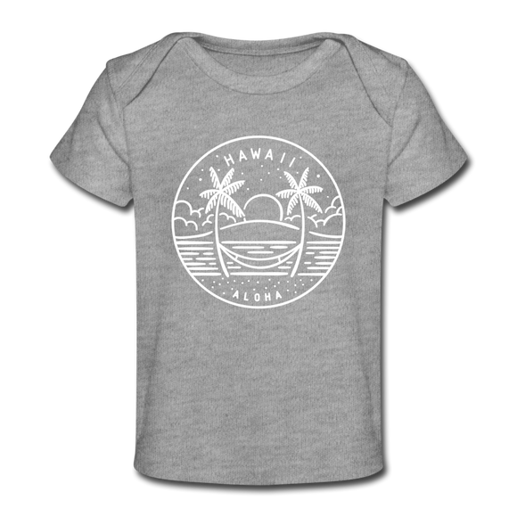 Hawaii Baby T-Shirt - Organic State Design Hawaii Infant T-Shirt - heather gray
