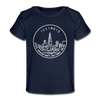 Illinois Baby T-Shirt - Organic State Design Illinois Infant T-Shirt - dark navy