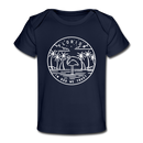 Florida Baby T-Shirt - Organic State Design Florida Infant T-Shirt - dark navy