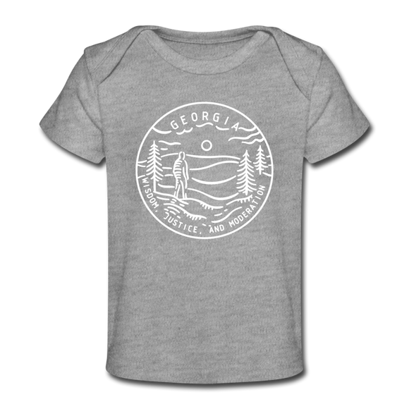 Georgia Baby T-Shirt - Organic State Design Georgia Infant T-Shirt - heather gray