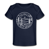 Georgia Baby T-Shirt - Organic State Design Georgia Infant T-Shirt - dark navy