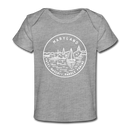 Maryland Baby T-Shirt - Organic State Design Maryland Infant T-Shirt - heather gray