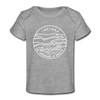 Indiana Baby T-Shirt - Organic State Design Indiana Infant T-Shirt - heather gray