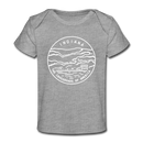 Indiana Baby T-Shirt - Organic State Design Indiana Infant T-Shirt - heather gray