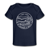 Indiana Baby T-Shirt - Organic State Design Indiana Infant T-Shirt - dark navy
