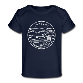 Indiana Baby T-Shirt - Organic State Design Indiana Infant T-Shirt