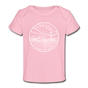 Kansas Baby T-Shirt - Organic State Design Kansas Infant T-Shirt - light pink