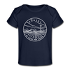 Kansas Baby T-Shirt - Organic State Design Kansas Infant T-Shirt - dark navy