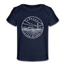 Kansas Baby T-Shirt - Organic State Design Kansas Infant T-Shirt - dark navy