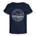 Kansas Baby T-Shirt - Organic State Design Kansas Infant T-Shirt - dark navy