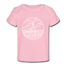 Maine Baby T-Shirt - Organic State Design Maine Infant T-Shirt - light pink