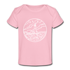 Maine Baby T-Shirt - Organic State Design Maine Infant T-Shirt - light pink