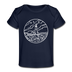 Maine Baby T-Shirt - Organic State Design Maine Infant T-Shirt - dark navy