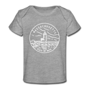 Massachusetts Baby T-Shirt - Organic State Design Massachusetts Infant T-Shirt - heather gray