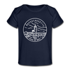 Massachusetts Baby T-Shirt - Organic State Design Massachusetts Infant T-Shirt - dark navy