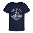 Massachusetts Baby T-Shirt - Organic State Design Massachusetts Infant T-Shirt - dark navy
