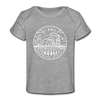 Iowa Baby T-Shirt - Organic State Design Iowa Infant T-Shirt - heather gray