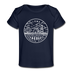 Iowa Baby T-Shirt - Organic State Design Iowa Infant T-Shirt - dark navy