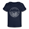 Kentucky Baby T-Shirt - Organic State Design Kentucky Infant T-Shirt - dark navy