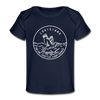 Louisiana Baby T-Shirt - Organic State Design Louisiana Infant T-Shirt - dark navy