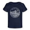 Michigan Baby T-Shirt - Organic State Design Michigan Infant T-Shirt - dark navy