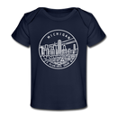 Michigan Baby T-Shirt - Organic State Design Michigan Infant T-Shirt - dark navy