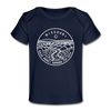 Missouri Baby T-Shirt - Organic State Design Missouri Infant T-Shirt - dark navy