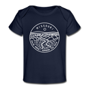 Missouri Baby T-Shirt - Organic State Design Missouri Infant T-Shirt - dark navy