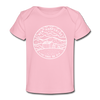 New Hampshire Baby T-Shirt - Organic State Design New Hampshire Infant T-Shirt - light pink