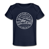 New Hampshire Baby T-Shirt - Organic State Design New Hampshire Infant T-Shirt - dark navy