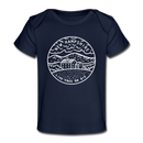 New Hampshire Baby T-Shirt - Organic State Design New Hampshire Infant T-Shirt - dark navy