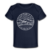 New Hampshire Baby T-Shirt - Organic State Design New Hampshire Infant T-Shirt - dark navy