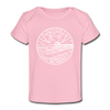 New Jersey Baby T-Shirt - Organic State Design New Jersey Infant T-Shirt - light pink