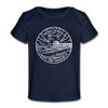 New Jersey Baby T-Shirt - Organic State Design New Jersey Infant T-Shirt - dark navy