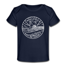 New Jersey Baby T-Shirt - Organic State Design New Jersey Infant T-Shirt - dark navy
