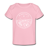 Minnesota Baby T-Shirt - Organic State Design Minnesota Infant T-Shirt - light pink