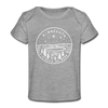 Minnesota Baby T-Shirt - Organic State Design Minnesota Infant T-Shirt - heather gray