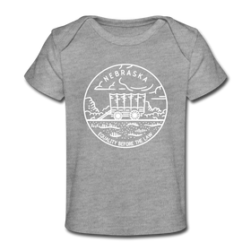 Nebraska Baby T-Shirt - Organic State Design Nebraska Infant T-Shirt