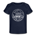 Nebraska Baby T-Shirt - Organic State Design Nebraska Infant T-Shirt - dark navy