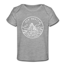 New Mexico Baby T-Shirt - Organic State Design New Mexico Infant T-Shirt - heather gray