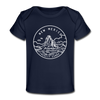 New Mexico Baby T-Shirt - Organic State Design New Mexico Infant T-Shirt - dark navy
