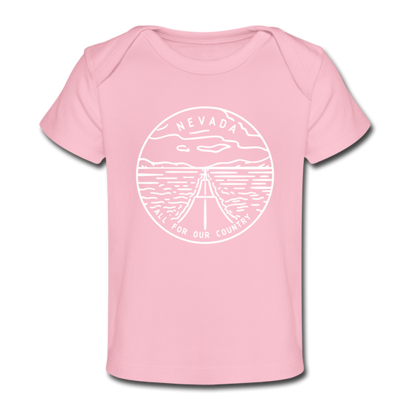 Nevada Baby T-Shirt - Organic State Design Nevada Infant T-Shirt - light pink