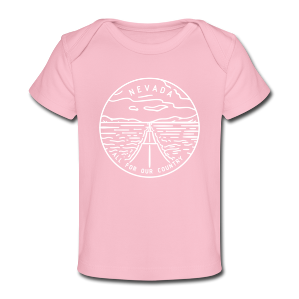 Nevada Baby T-Shirt - Organic State Design Nevada Infant T-Shirt - light pink