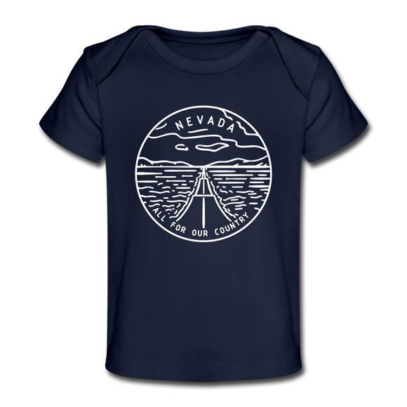 Nevada Baby T-Shirt - Organic State Design Nevada Infant T-Shirt - dark navy
