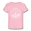 New York Baby T-Shirt - Organic State Design New York Infant T-Shirt - light pink
