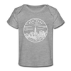 New York Baby T-Shirt - Organic State Design New York Infant T-Shirt - heather gray
