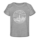 New York Baby T-Shirt - Organic State Design New York Infant T-Shirt - heather gray