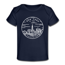 New York Baby T-Shirt - Organic State Design New York Infant T-Shirt - dark navy