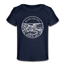 Mississippi Baby T-Shirt - Organic State Design Mississippi Infant T-Shirt - dark navy